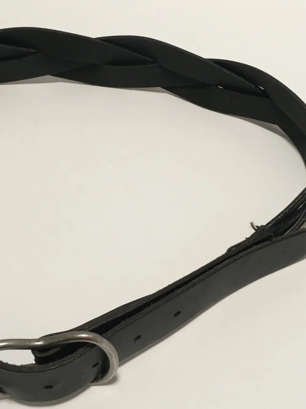 Vintage Gap Jeans 1969 Genuine Leather Belt Black USA Made Brass Buckle Size M